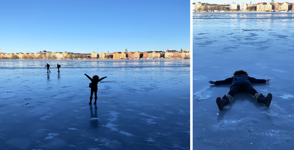 Faire du patin à glace